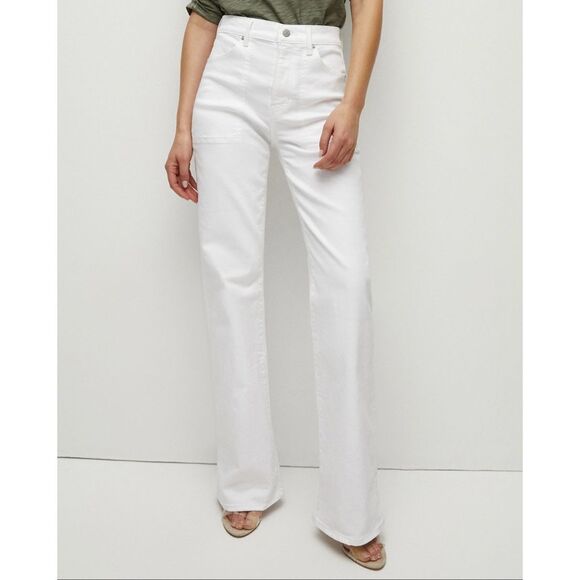 Veronica Beard Women’s Crosbie Wide Leg Jeans In White Size 28 $328 - Picture 5 of 9